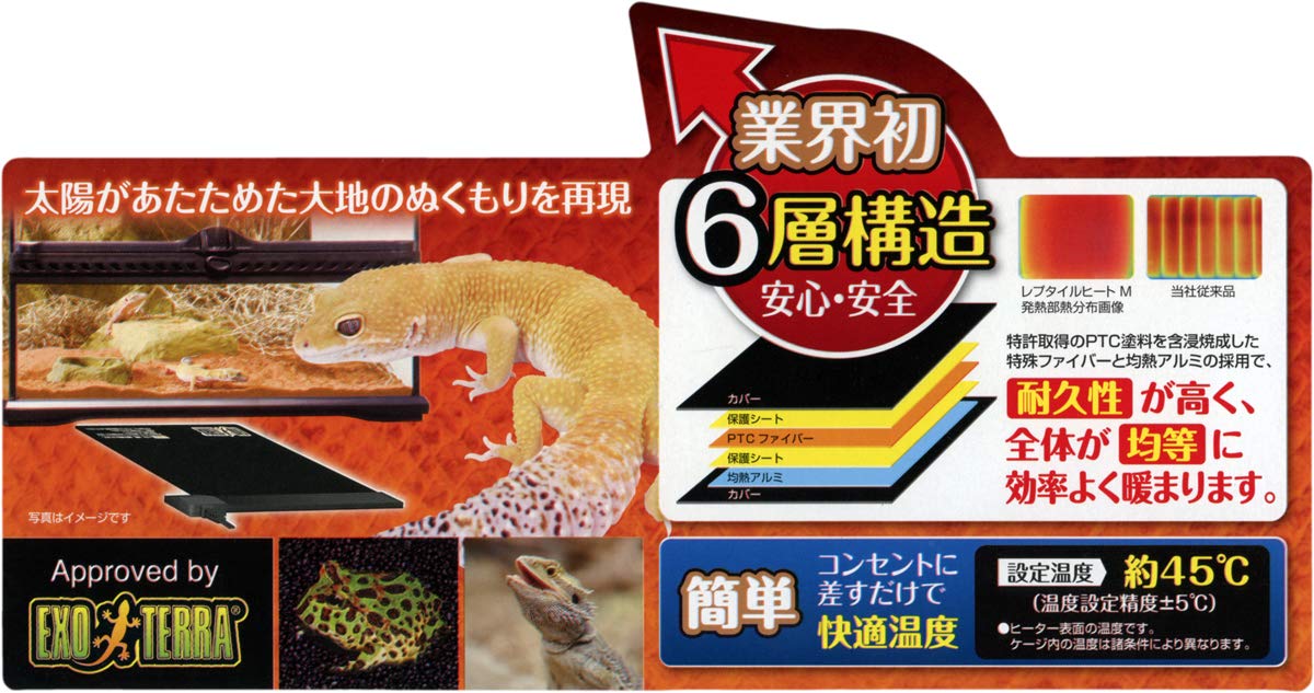 レプタイル　パネルヒーター　セット　爬虫類 メール便可/同梱不可】レプタイルヒート S 16W GEX（ジェックス